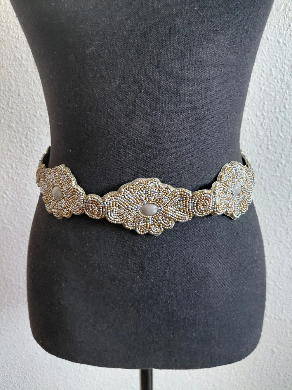 Nordstrom Floral Beaded  Ajustable Belt